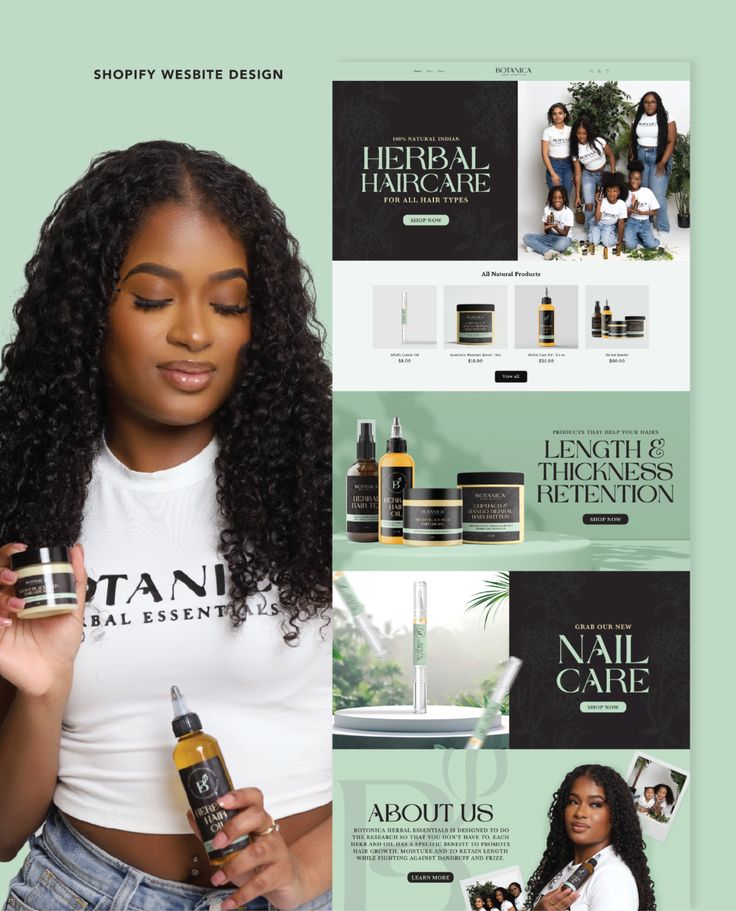 Capture du site Boutique de coiffure
